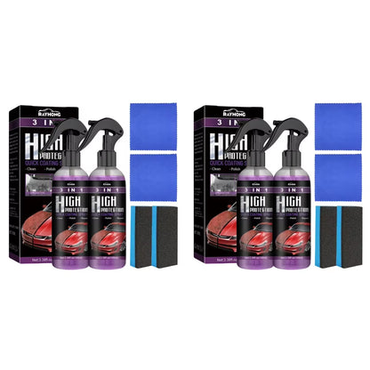 3 in 1 Car Ceramic Coating Spray 30/100Ml Car Scratch Repair Glass Hydrophobic Coating Polishing Spraying Wax Car Paint Care