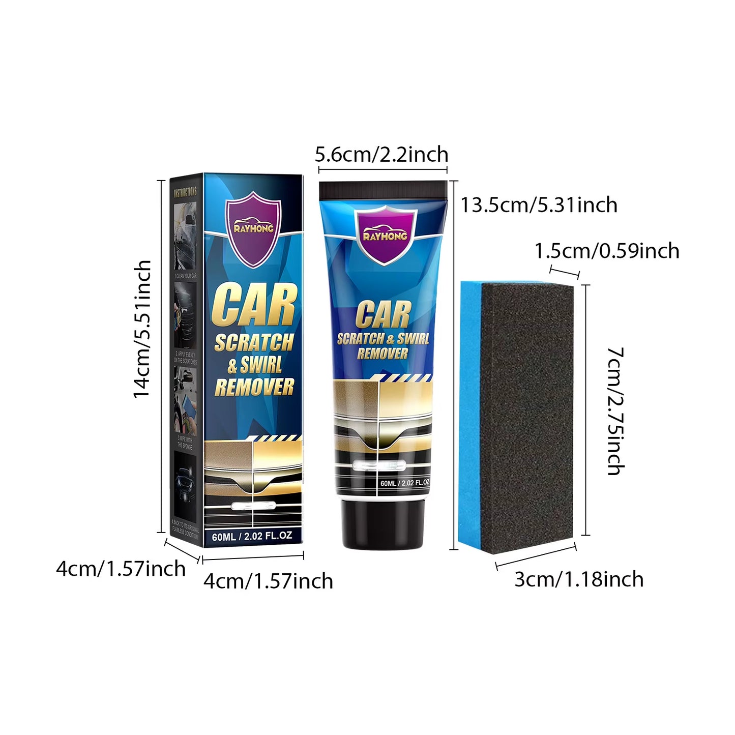 Car Scratch Repair Kit for Repairing Paint Scratches Polishing to Remove Scratches Body Polishing and Anti-Scratch Waxing