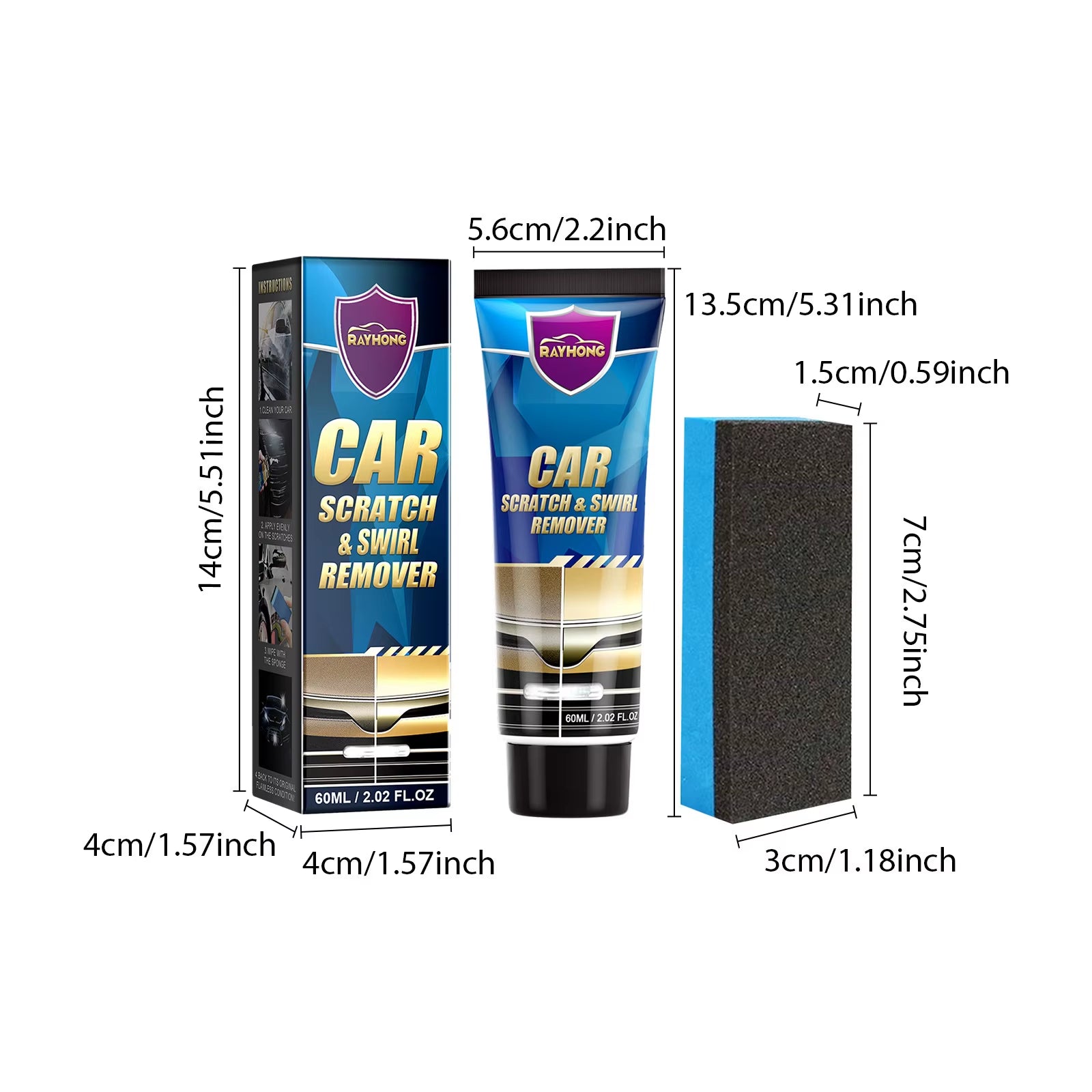 Car Scratch Repair Kit for Repairing Paint Scratches Polishing to Remove Scratches Body Polishing and Anti-Scratch Waxing