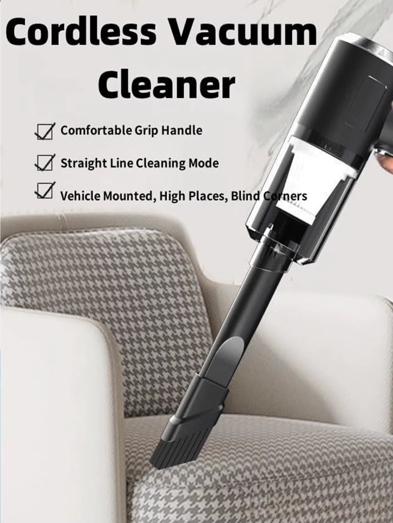 2 in 1 Car Vacuum, Portable Mini Cordless Cleaner, Handheld Vacuum for Home, Car, Office Desk, Powerful Suction