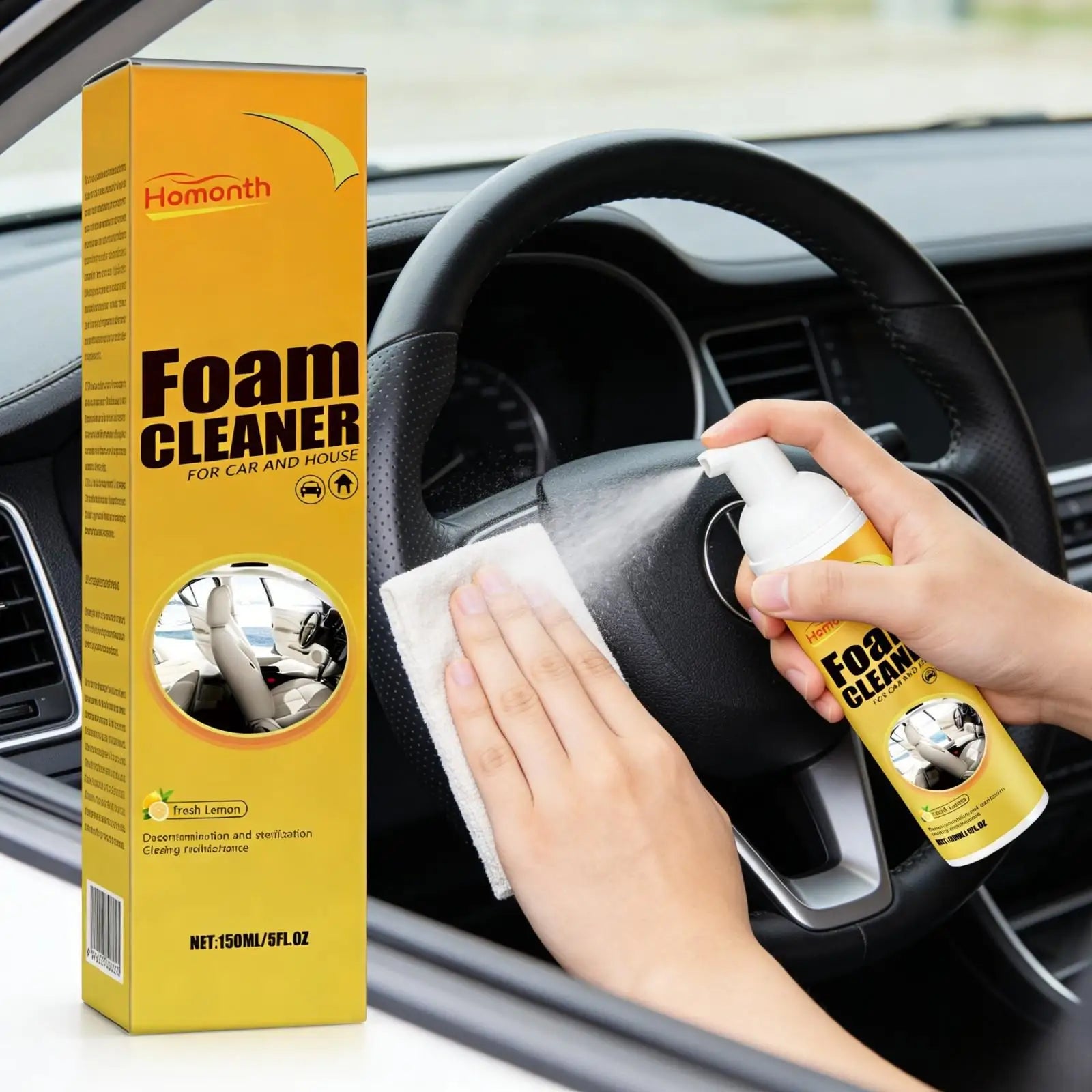 Car Foam Cleaner Spray Multi-Function Car Leather Cleaning Stain Remover Car Interior Cleaning Products Foam Car Seat Cleaner