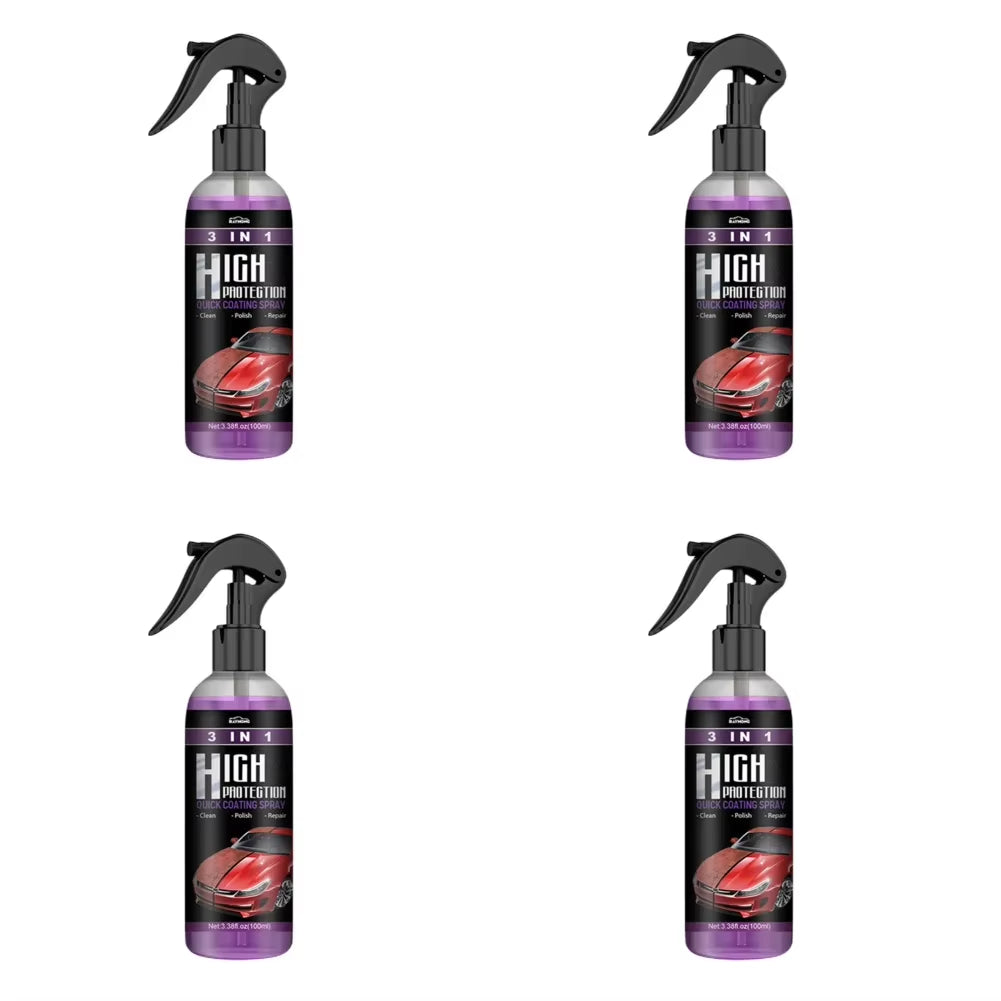 3 in 1 Car Ceramic Coating Spray 30/100Ml Car Scratch Repair Glass Hydrophobic Coating Polishing Spraying Wax Car Paint Care