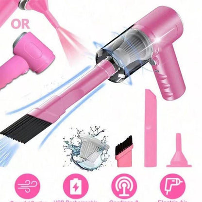 2 in 1 Car Vacuum, Portable Mini Cordless Cleaner, Handheld Vacuum for Home, Car, Office Desk, Powerful Suction