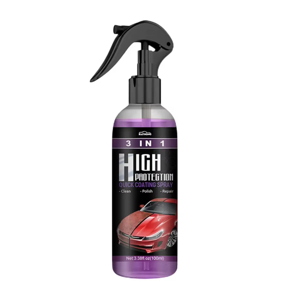 3 in 1 Car Ceramic Coating Spray 30/100Ml Car Scratch Repair Glass Hydrophobic Coating Polishing Spraying Wax Car Paint Care