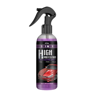 3 in 1 Car Ceramic Coating Spray 30/100Ml Car Scratch Repair Glass Hydrophobic Coating Polishing Spraying Wax Car Paint Care
