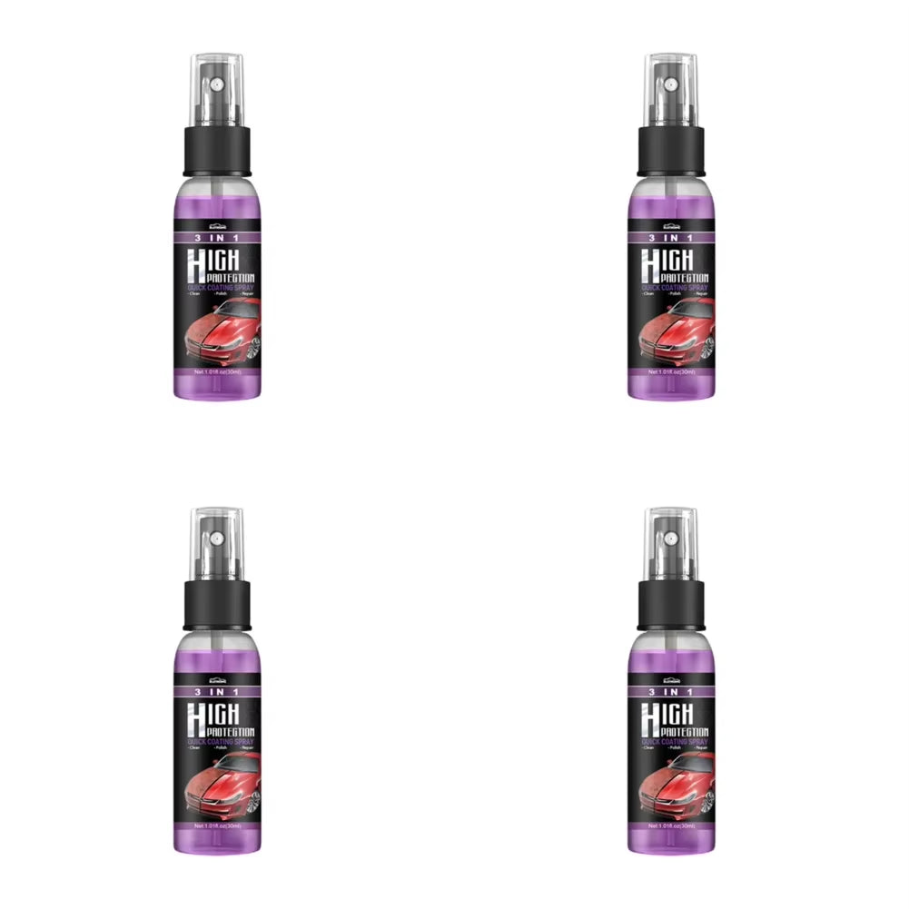 3 in 1 Car Ceramic Coating Spray 30/100Ml Car Scratch Repair Glass Hydrophobic Coating Polishing Spraying Wax Car Paint Care