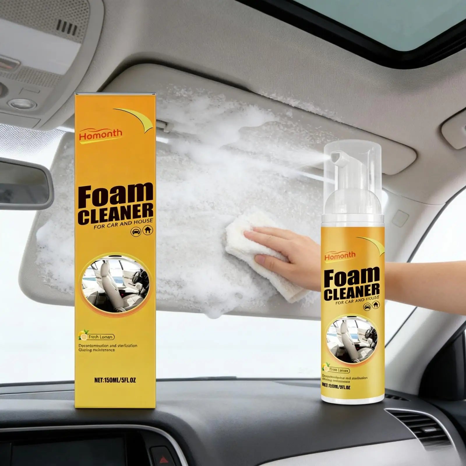 Car Foam Cleaner Spray Multi-Function Car Leather Cleaning Stain Remover Car Interior Cleaning Products Foam Car Seat Cleaner