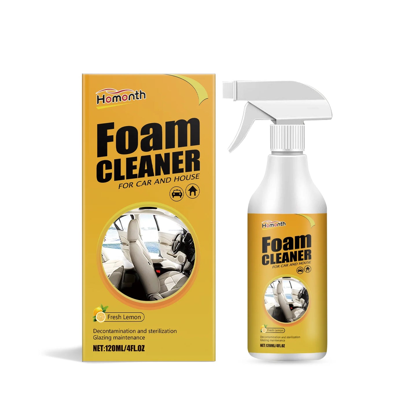 Car Foam Cleaner Spray Multi-Function Car Leather Cleaning Stain Remover Car Interior Cleaning Products Foam Car Seat Cleaner
