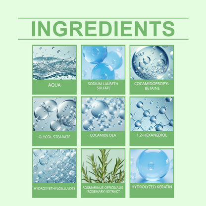 Rosemary Natural Shampoo Hair Thickness Loss Deep Nourishing Scalp