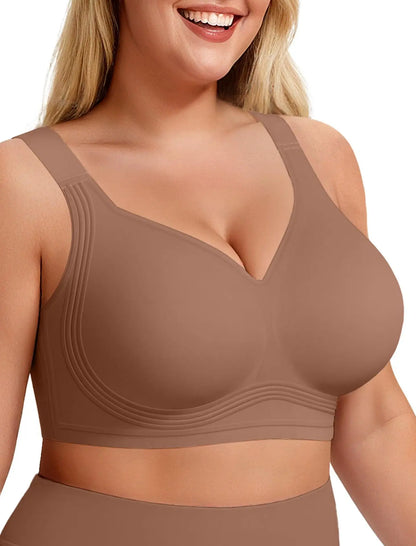 Women's non steel ring soft support underwear plus size seamless.