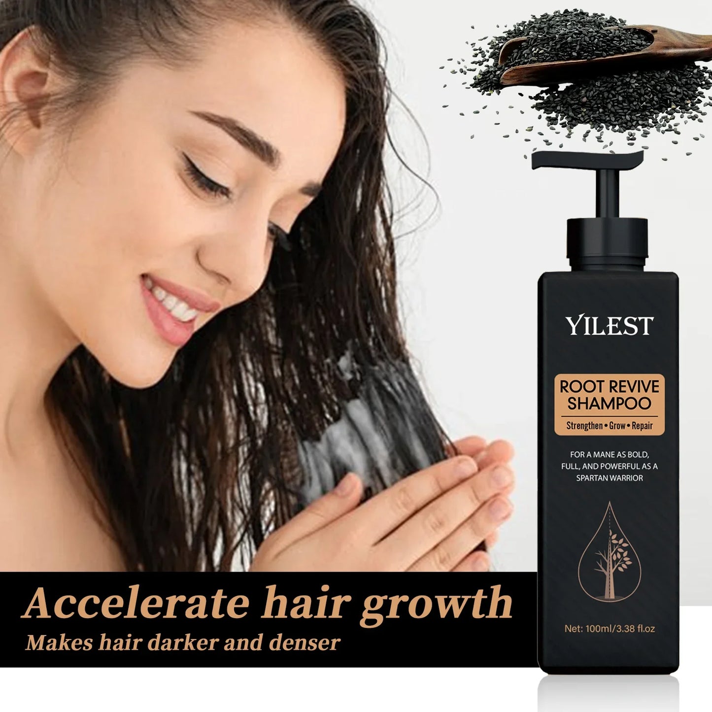 Root Activator Shampoo Fluffy Nourish Care For Thinning Hair Anti Hair Loss Shampoo