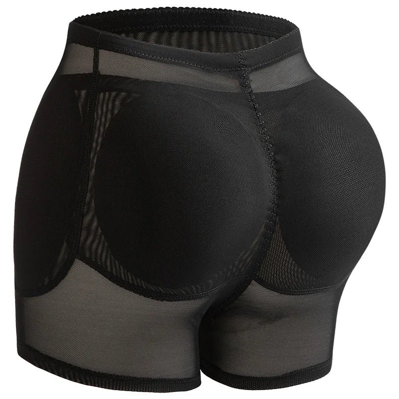 Women 4-Pad Butt Lifter Panties High Waist Tummy Control Shapewear Hip Enhancer Mesh Briefs Belly Slimming Body Shaper Shorts