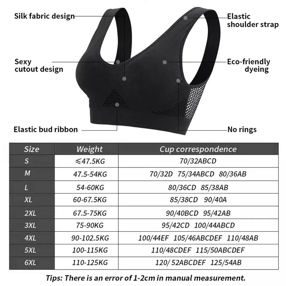 Seamless Mesh Women Sports Bras Fitness Gym Running Underwear.