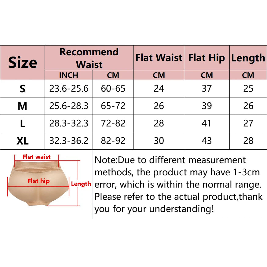 Butt Lifter Shaper Panties Hip Pads Women Shapewear Push up Booty Enhancer Control Panties Invisible Underwear Fake Ass