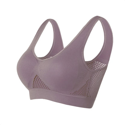 Seamless Mesh Women Sports Bras Fitness Gym Running Underwear.