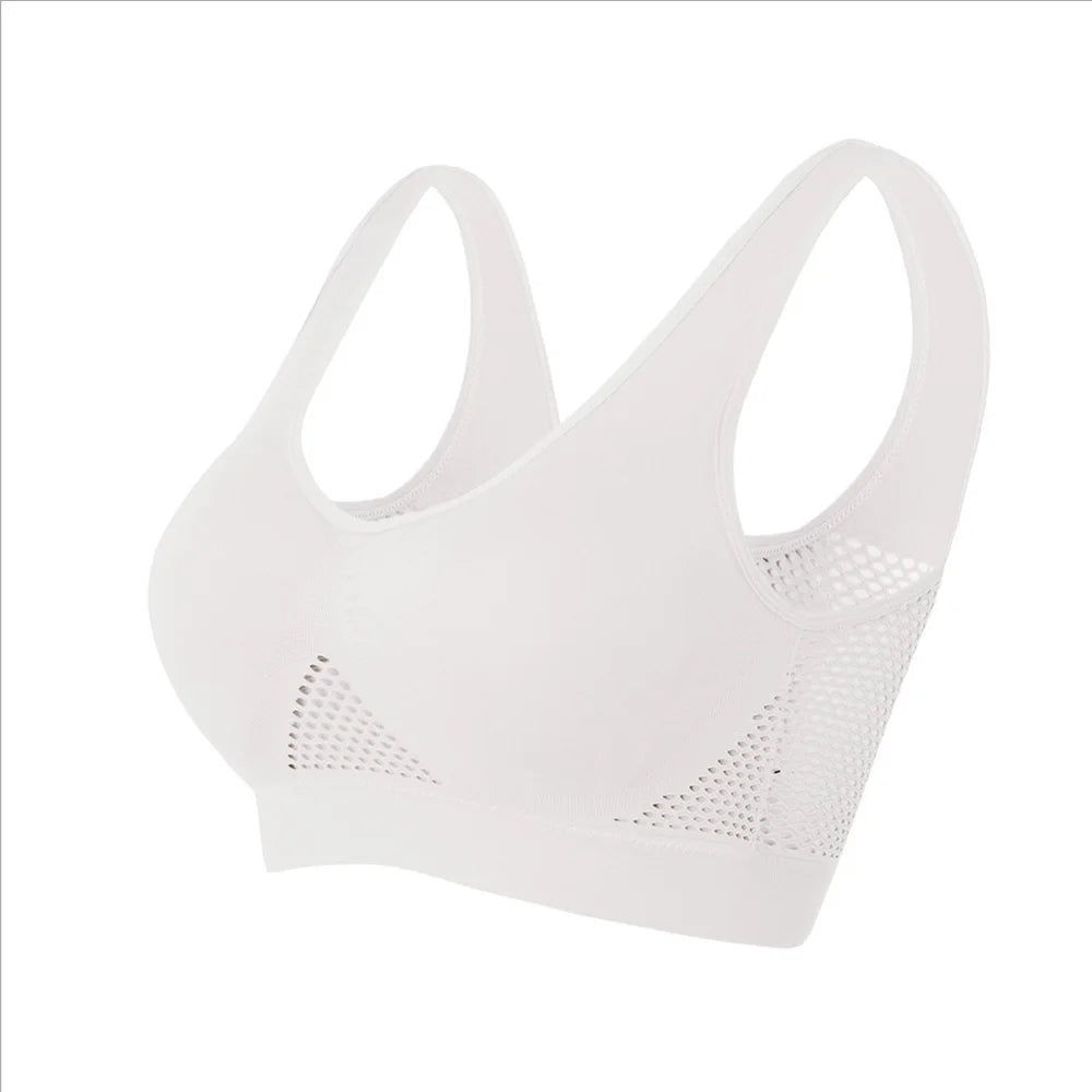 Seamless Mesh Women Sports Bras Fitness Gym Running Underwear.
