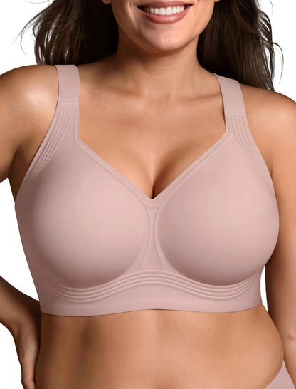 Women's non steel ring soft support underwear plus size seamless.