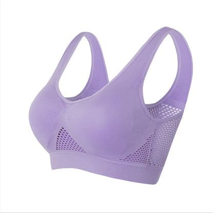 Seamless Mesh Women Sports Bras Fitness Gym Running Underwear.