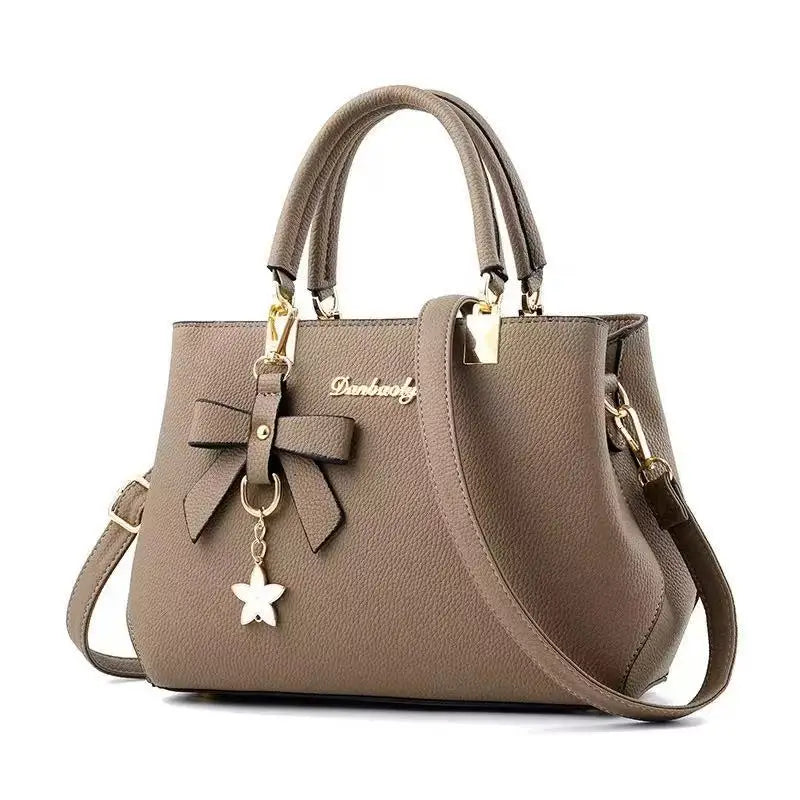 New Korean Version Trendy Autumn and Winter Bow Women'S Bag Portable Shoulder Bag Messenger Bag Killer Bag Mother Bag Large Capa