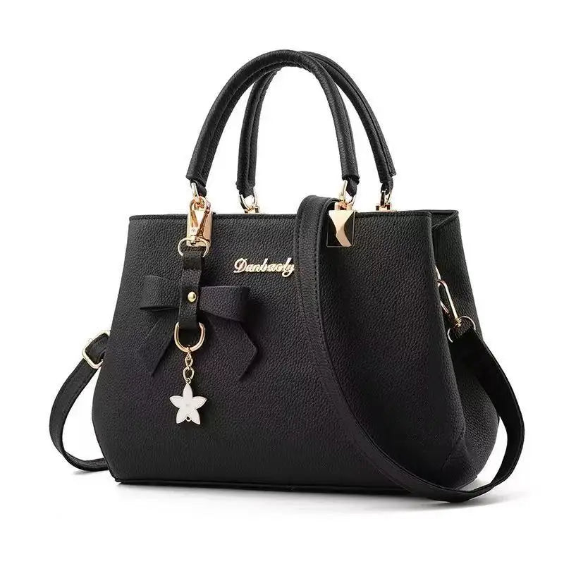 New Korean Version Trendy Autumn and Winter Bow Women'S Bag Portable Shoulder Bag Messenger Bag Killer Bag Mother Bag Large Capa