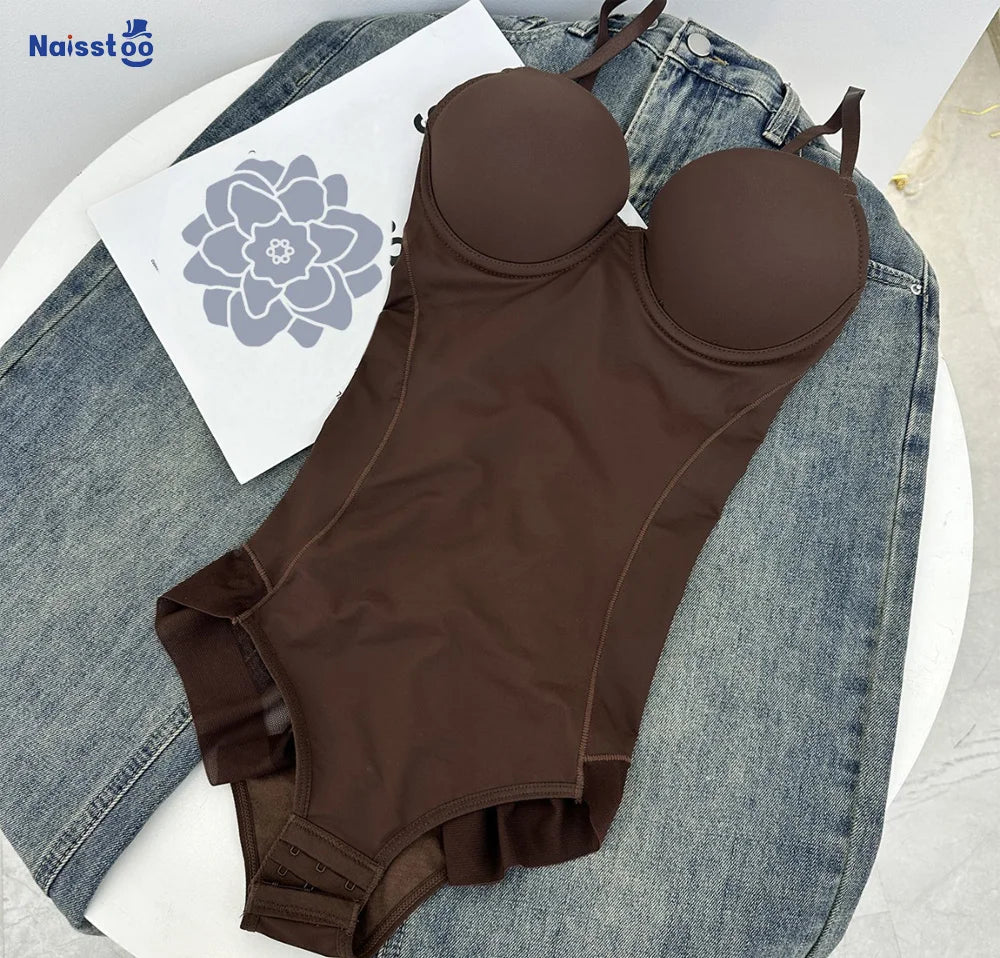 Elegant Shaper Thong Jumpsuit Bras