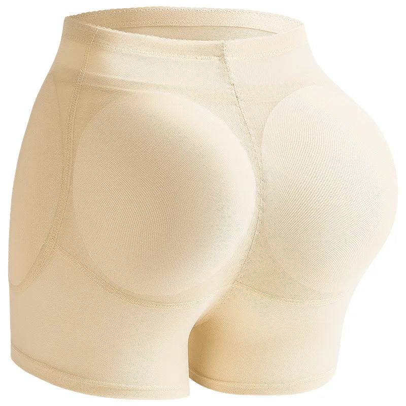 Women 4-Pad Butt Lifter Panties High Waist Tummy Control Shapewear Hip Enhancer Mesh Briefs Belly Slimming Body Shaper Shorts