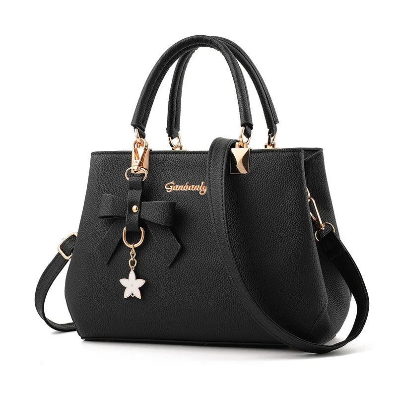 New Korean Version Trendy Autumn and Winter Bow Women'S Bag Portable Shoulder Bag Messenger Bag Killer Bag Mother Bag Large Capa