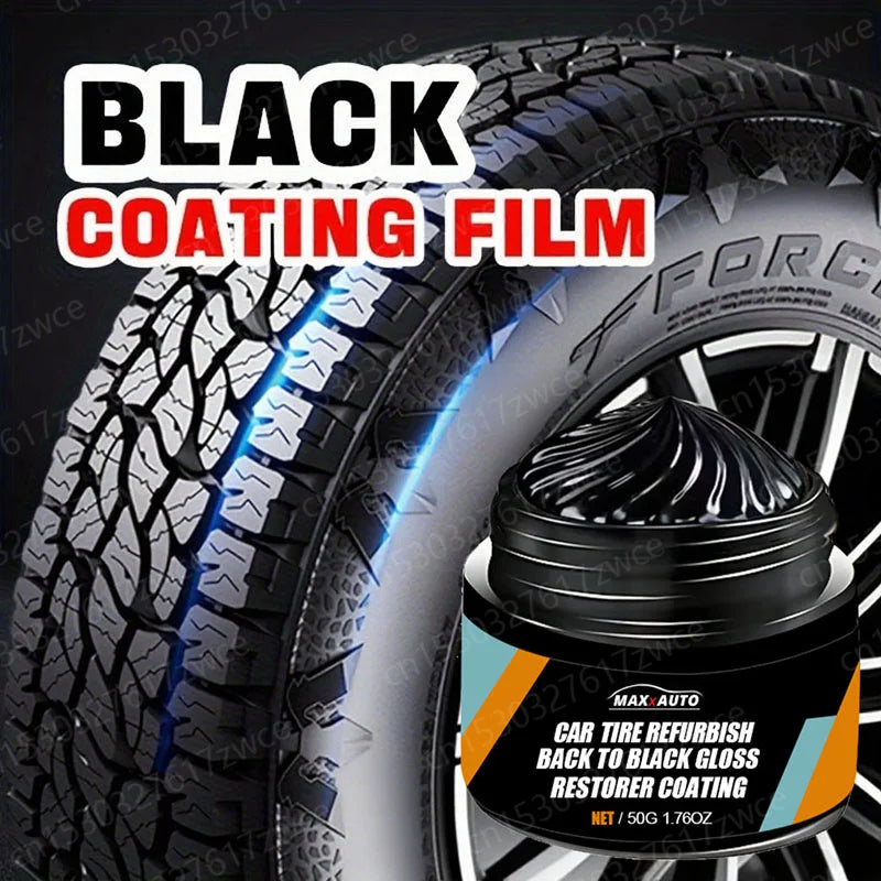 Car Tire Wax Restorer Gloss Enhancer Crystal Clear Plastic Panel Renewal Coating Agent Tire Back to Black Shine Enhancer Polish