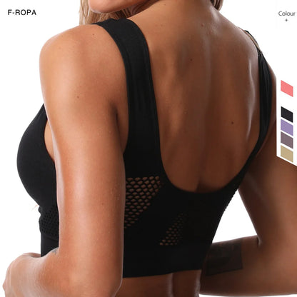 Seamless Mesh Women Sports Bras Fitness Gym Running Underwear.