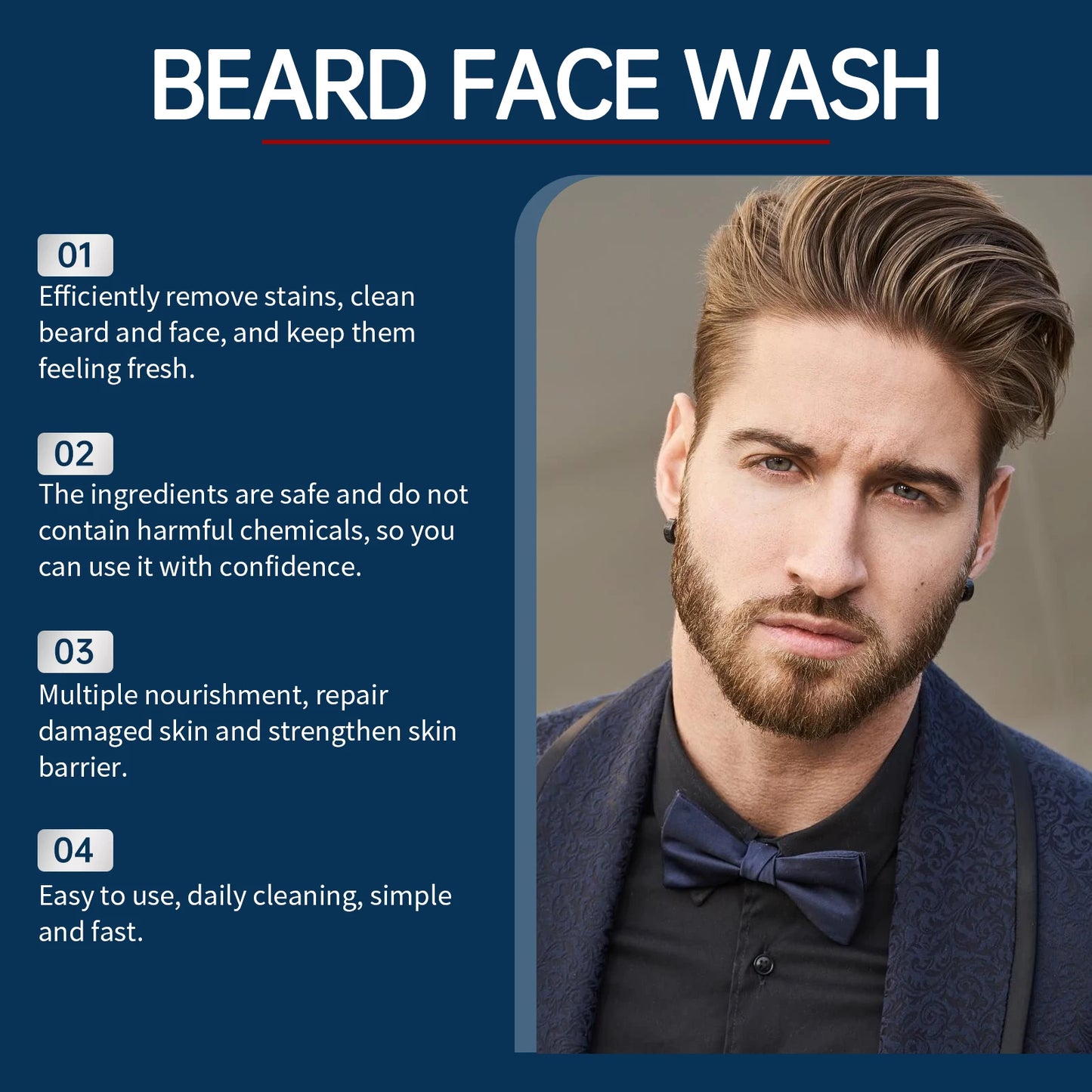 Sandalwood Oil Beard Shampoo Nourish Beard Improve