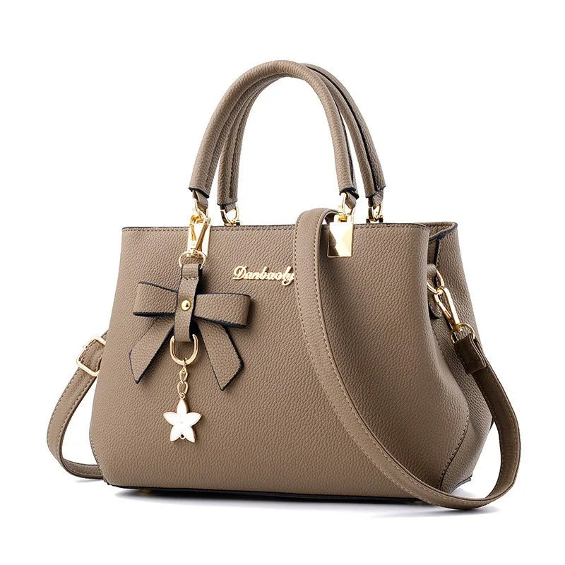 New Korean Version Trendy Autumn and Winter Bow Women'S Bag Portable Shoulder Bag Messenger Bag Killer Bag Mother Bag Large Capa