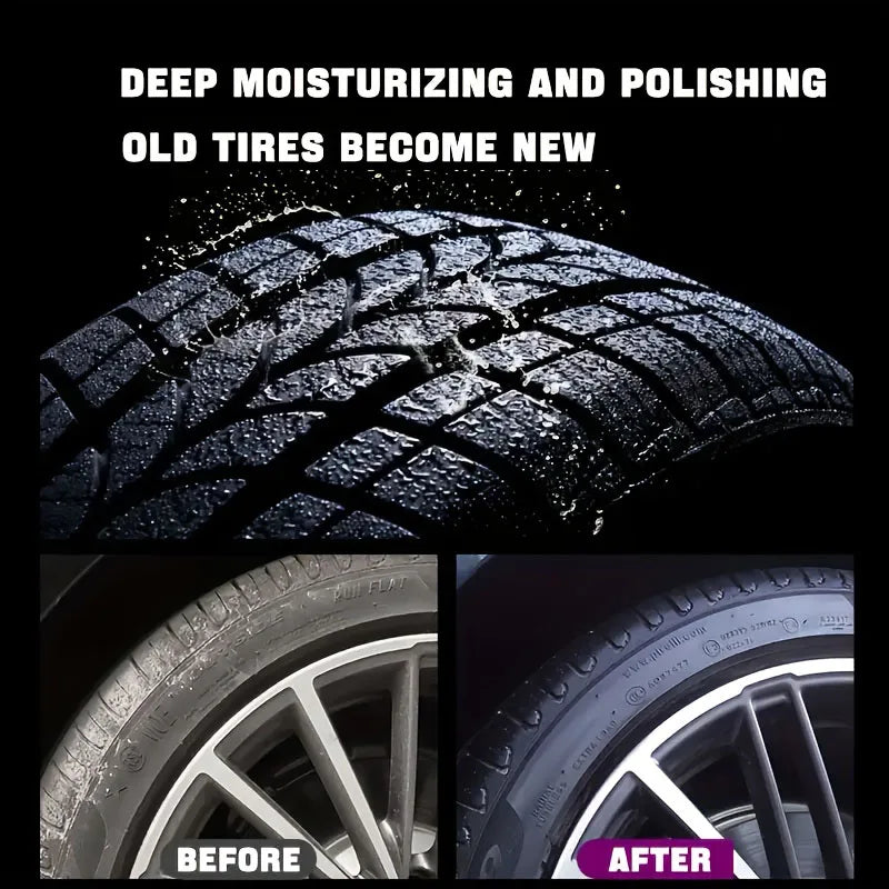 Car Tire Wax Restorer Gloss Enhancer Crystal Clear Plastic Panel Renewal Coating Agent Tire Back to Black Shine Enhancer Polish
