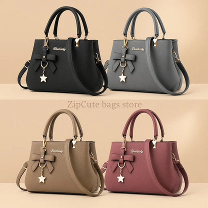 New Korean Version Trendy Autumn and Winter Bow Women'S Bag Portable Shoulder Bag Messenger Bag Killer Bag Mother Bag Large Capa