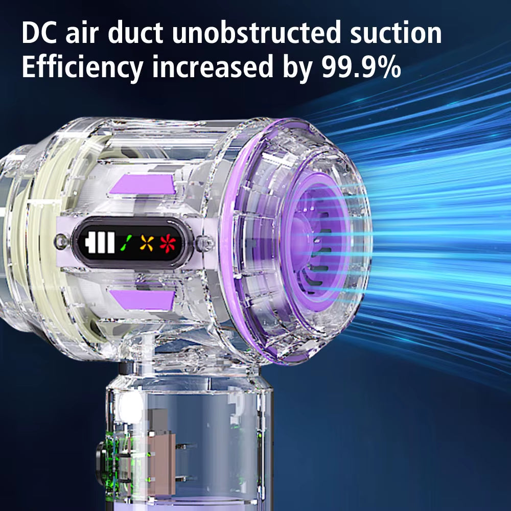 Strong Blowing/Suction Handheld Vaccum Cleaners LED Indicator Air Duster Quick Inflation Car Vacuum Cleaner 4 in 1 Wireless