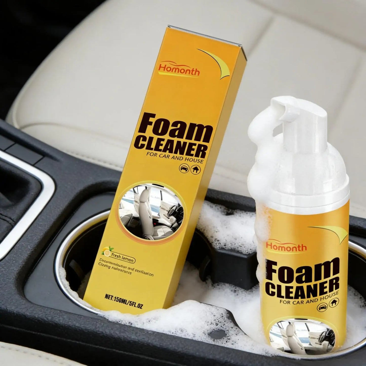 Car Foam Cleaner Spray Multi-Function Car Leather Cleaning Stain Remover Car Interior Cleaning Products Foam Car Seat Cleaner