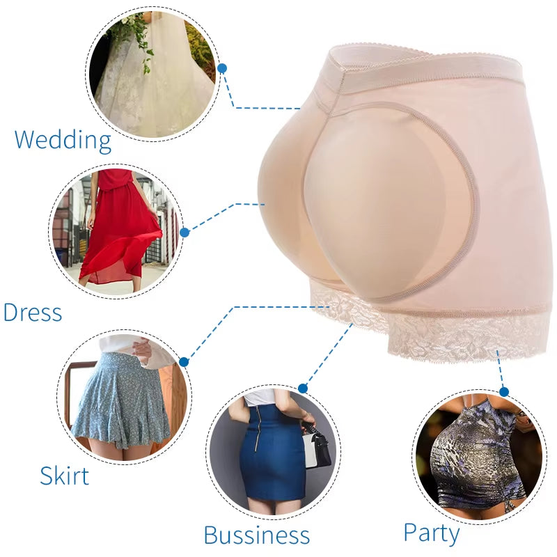 Booty Hip Enhancer Invisible Butt Lifter Shaper Padding Panty Push up Bottom Boyshorts Sexy Shapewear Panties