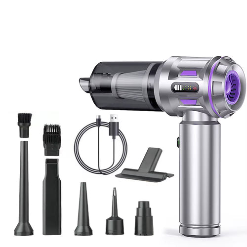 Strong Blowing/Suction Handheld Vaccum Cleaners LED Indicator Air Duster Quick Inflation Car Vacuum Cleaner 4 in 1 Wireless