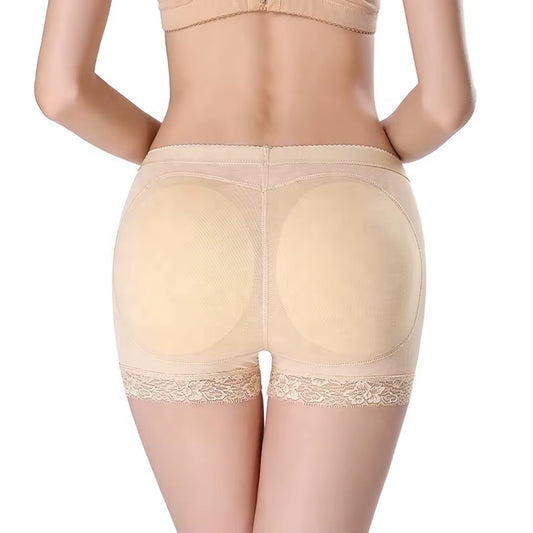 Women'S Fake Ass Butt Lifter Shapewear Lace Underwear Boy Shorts Sponge Padded Body Shaper 8816#