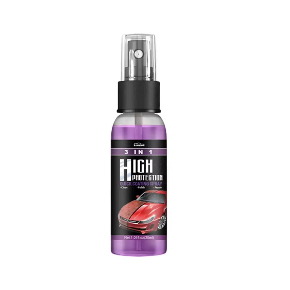 3 in 1 Car Ceramic Coating Spray 30/100Ml Car Scratch Repair Glass Hydrophobic Coating Polishing Spraying Wax Car Paint Care