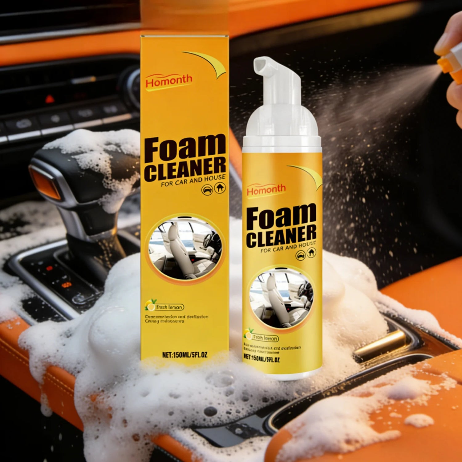 Car Foam Cleaner Spray Multi-Function Car Leather Cleaning Stain Remover Car Interior Cleaning Products Foam Car Seat Cleaner
